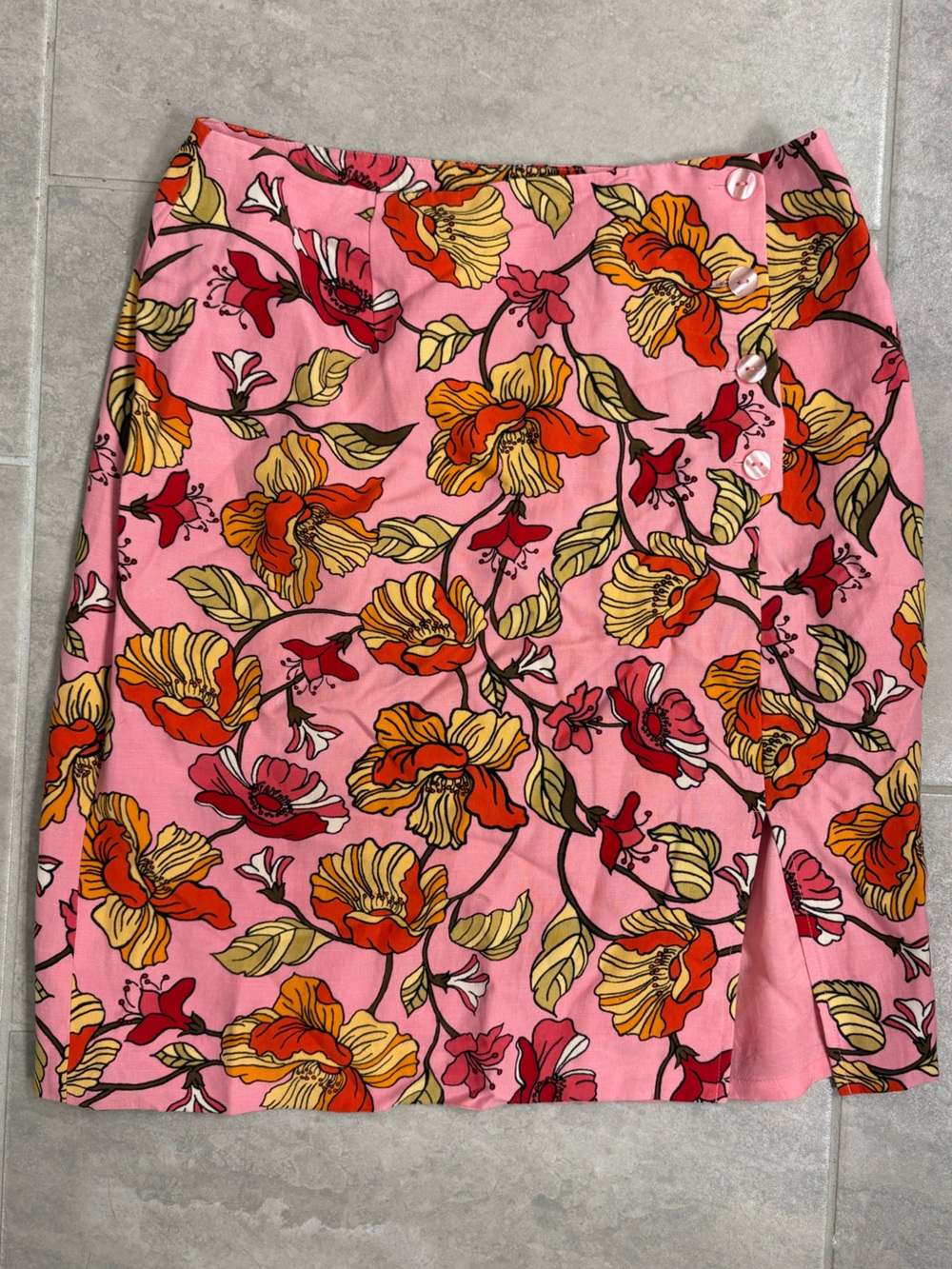 Y2k silk/linen mini skirt